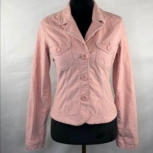 Plugg Y2K Light Pink Soft Lightweight Cotton Blazer Jacket